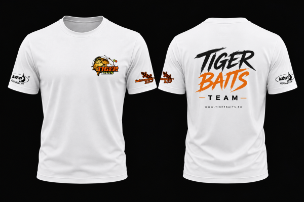 Tricou Personalizat TigerBaits - Alb